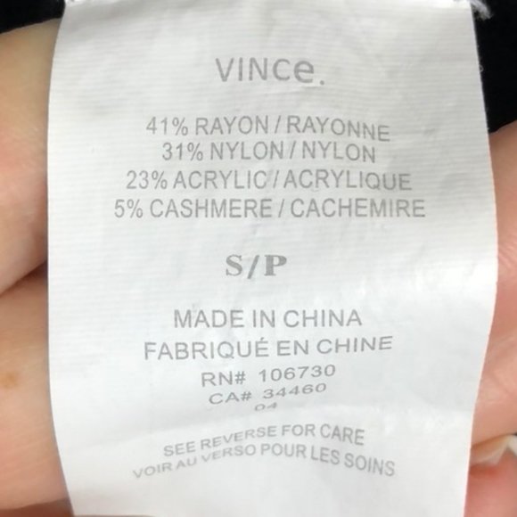 Vince Skinny Rib Knit Black Cardigan - Picture 8 of 8